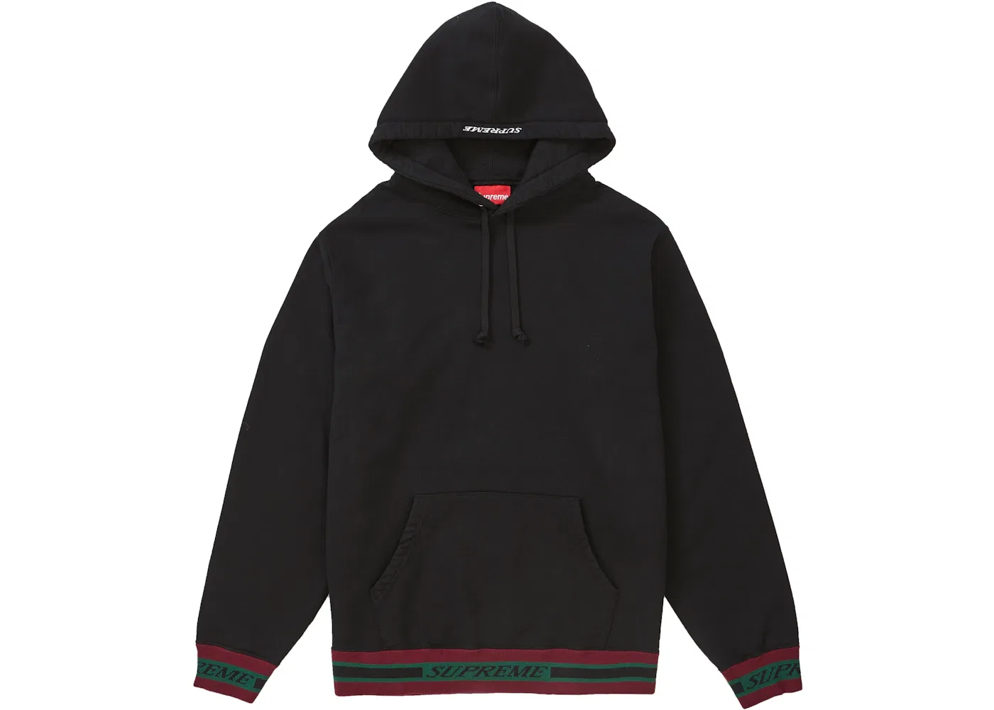 Мужской худи с полосками Supreme Sweatshirt, Black