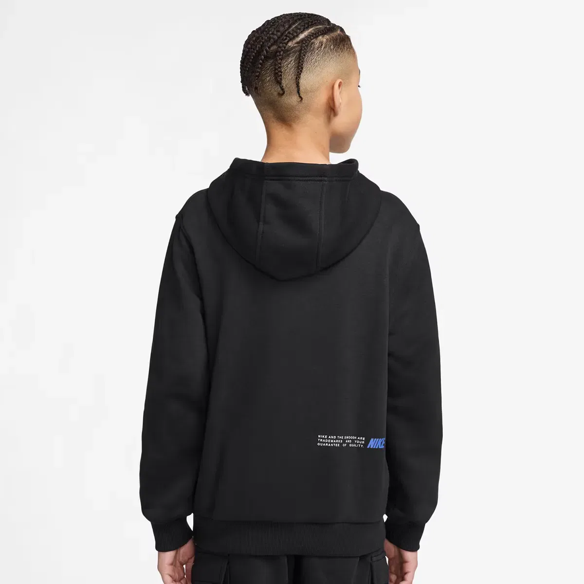 Детская худи с капюшоном из флиса Sportswear Club Fleece Nike, Negro — фото 2