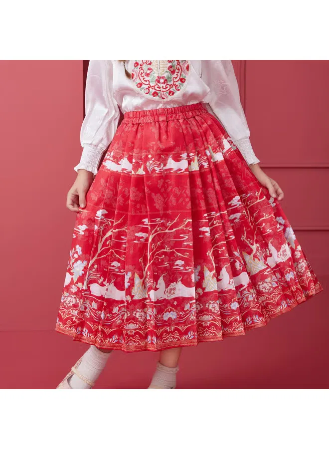 Платье с вышивкой в китайском стиле Hanfu Abckids — фото 3