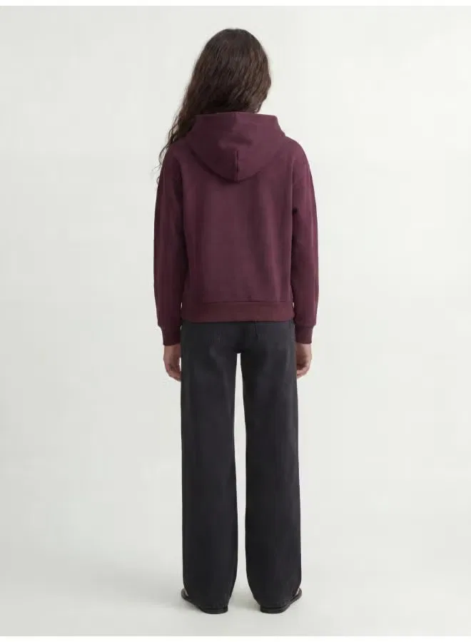 Худи с логотипом Youth regular fit Jack & Jones Junior, винный — фото 2