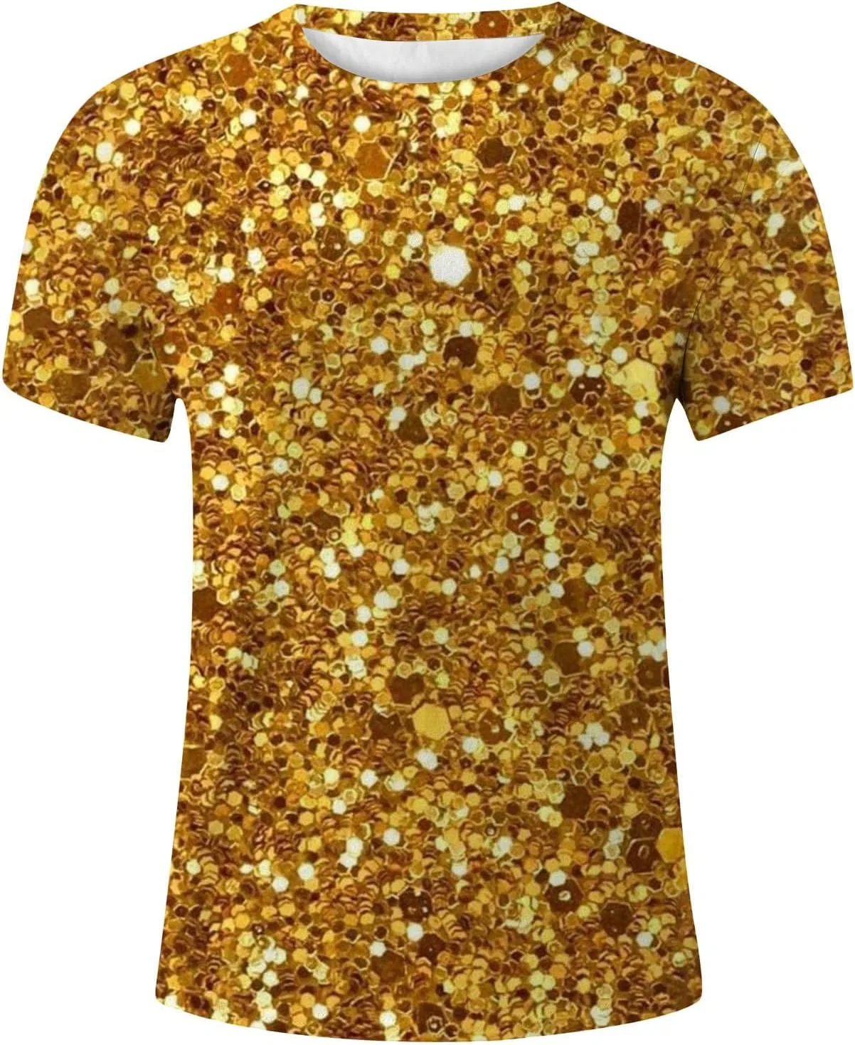 Мужская футболка с 3D-принтом Sequin Print, Yellow — фото 3