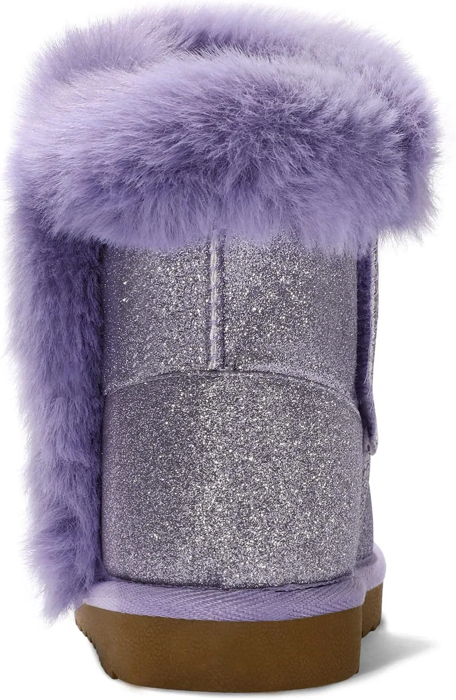 Детские зимние сапоги для девочек с мехом и блестками K KomForme, New Purple — фото 4