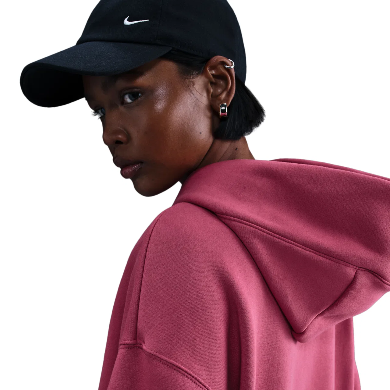 Женская толстовка Style Fleece Pullover Nike, цвет Sweet Beet/Sail — фото 2