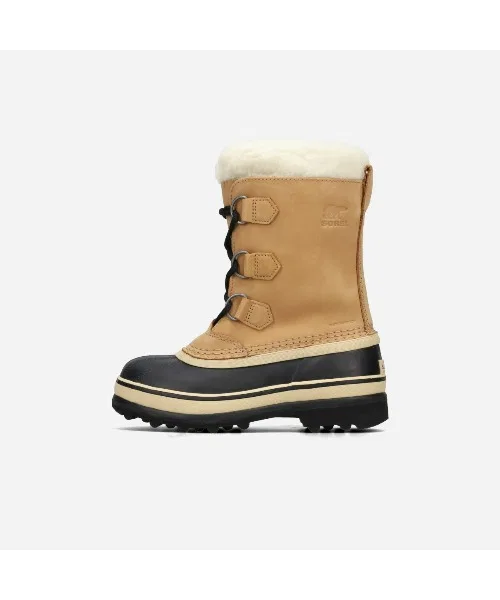 Детские ботинки на шнуровке из натуральной кожи SOREL Caribou, Brown — фото 4