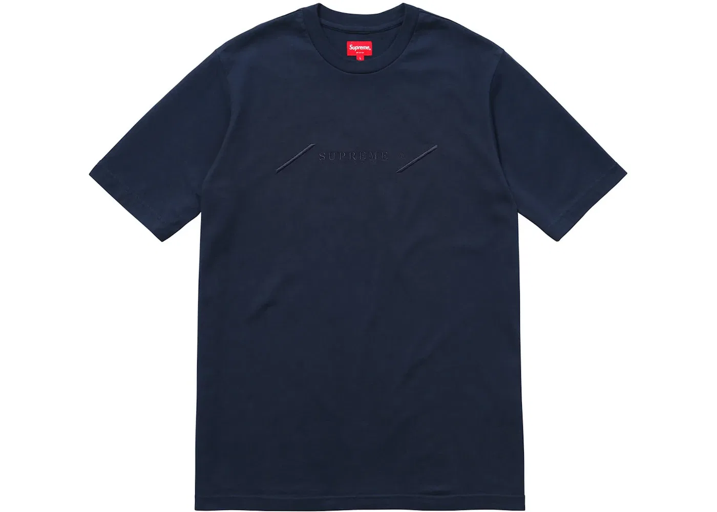 Мужская футболка с вышивкой Supreme, Navy