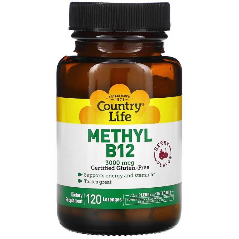 

Метил B12 Country Life 3000 мкг, 120 пастилок