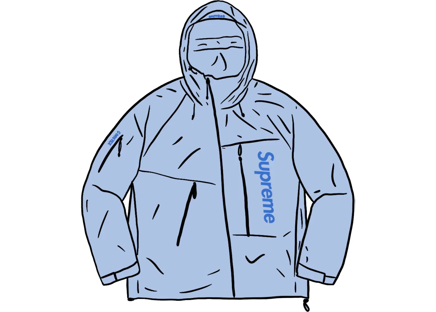 Мужская куртка с мембраной GORE-TEX Supreme Jacket, Light Blue