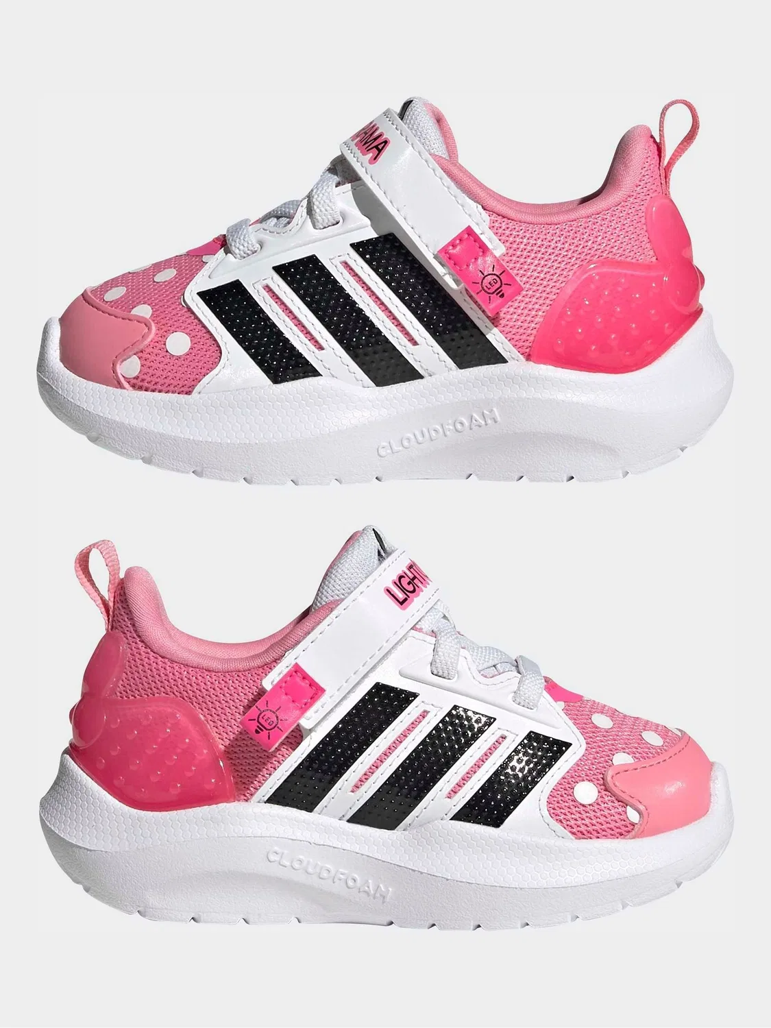 Кроссовки Disney Lightorama Minnie Mouse adidas, розовый — фото 3
