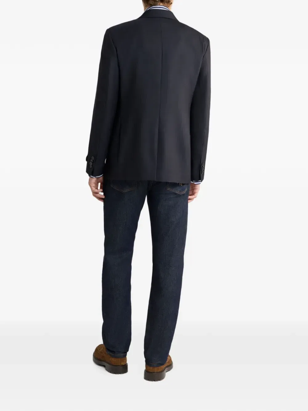 Однобортная куртка из смесовой шерсти Etro, синий — фото 3