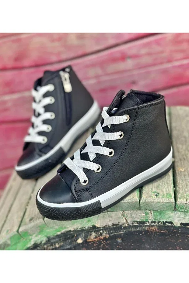 Детские кеды для мальчиков с плоской подошвой Surpie Shoes, Black