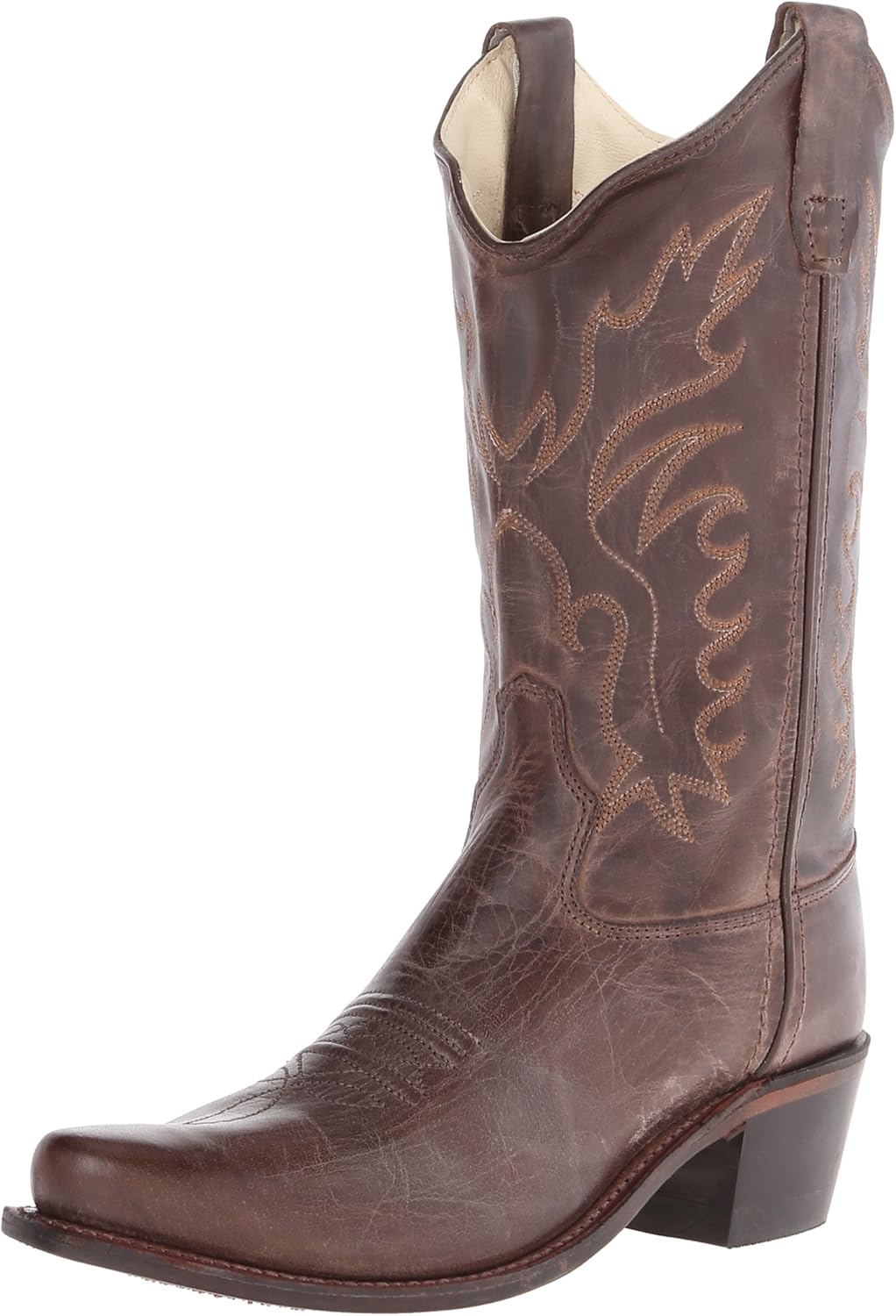 

Мужские ковбойские сапоги Old West сшитые, с заостренным носком, коричневые