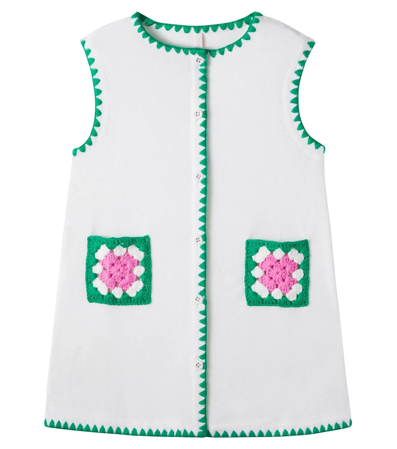 Платье хлопковое Zimmermann Kids, белый