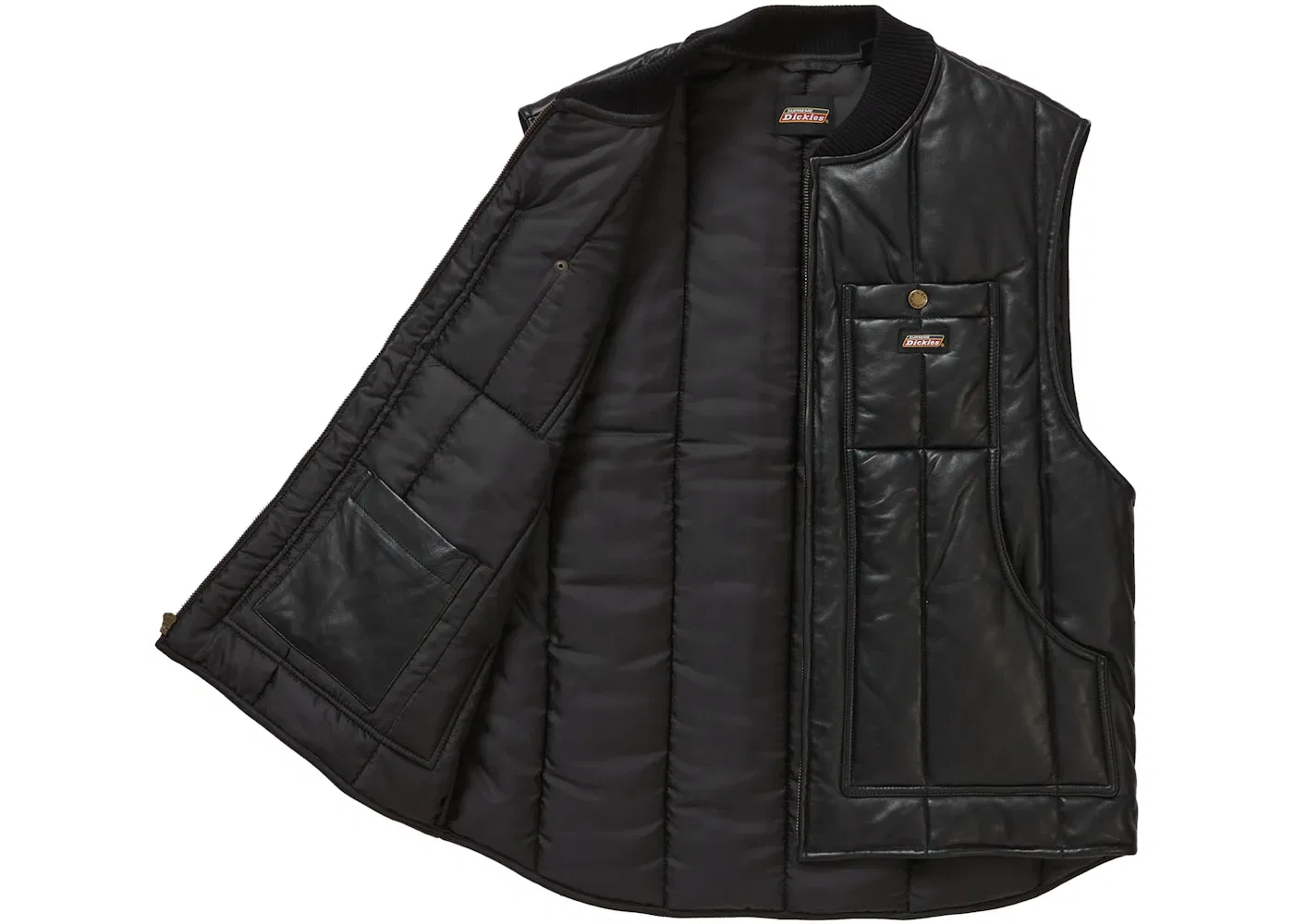 Мужской жилет кожаный Vest Supreme, Black — фото 2