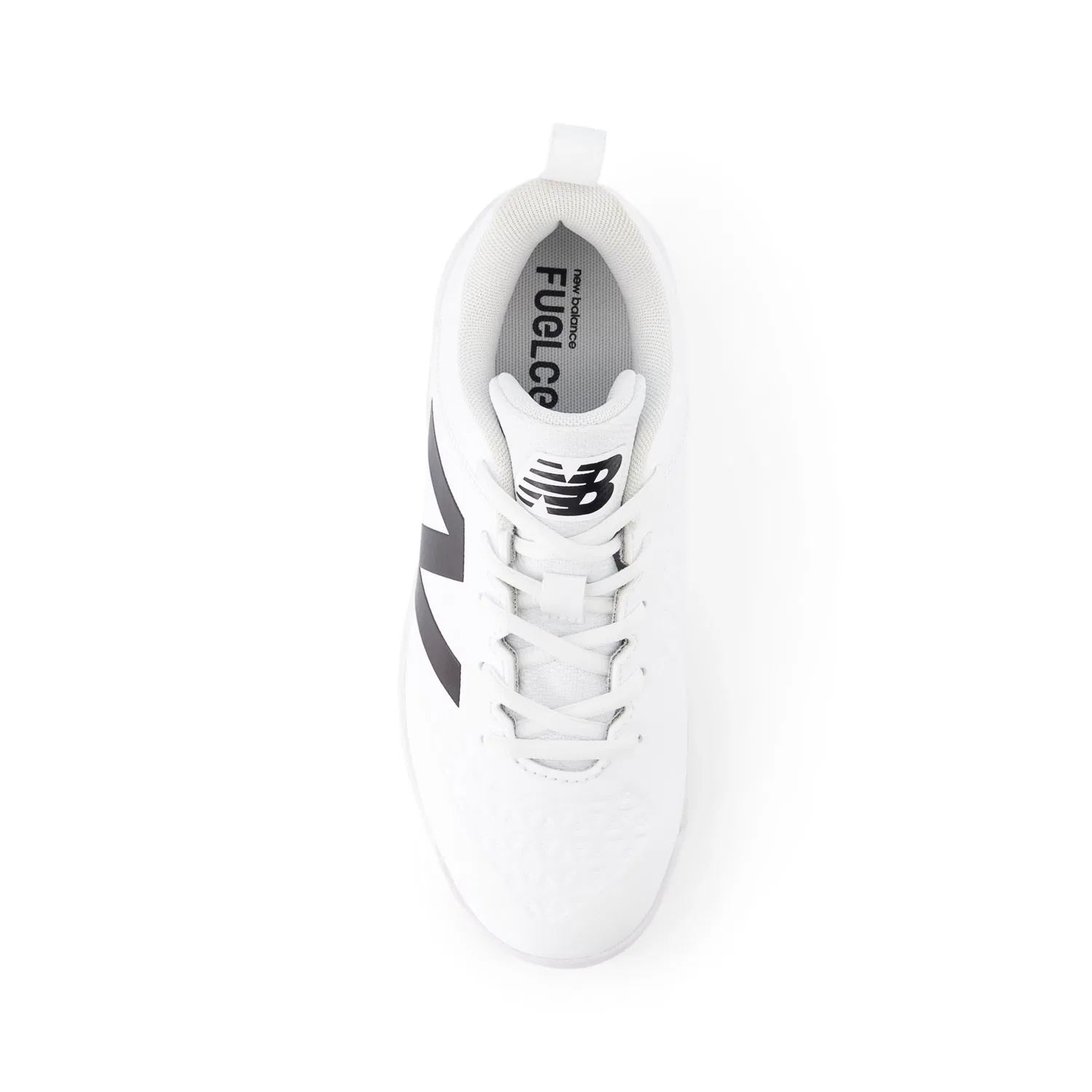 Детские бутсы для бейсбола с резиновой подошвой 4040v8 New Balance, White With Black — фото 4