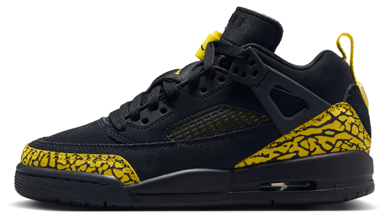 Кроссовки для мальчиков Spizike Low Jordan, цвет Black/Black/Speed Yellow — фото 2