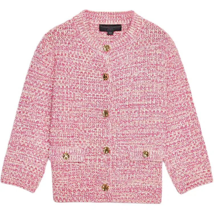 Женское вязаное изделие с отложным воротником Pink Lapel ZARA, Pink