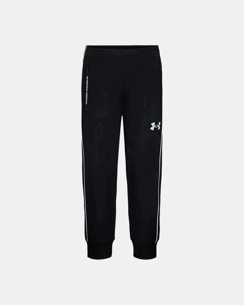 Брюки для мальчиков быстросохнущие с начесанной подкладкой Pennant 3.0 UnderArmour, Black/Stone