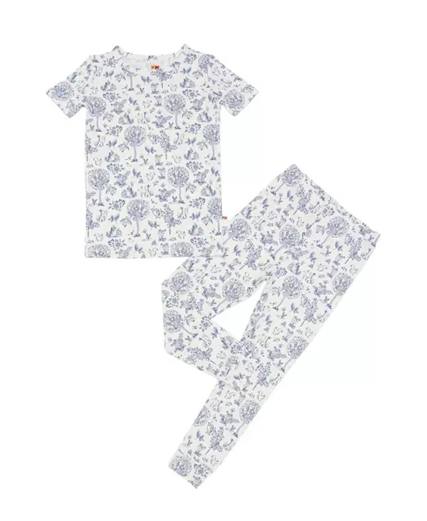 Детский комплект пижам для девочек из бамбука Petite Hailey, Blue French