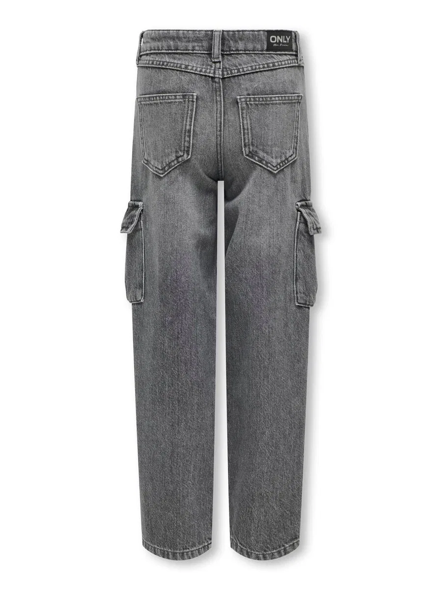 Джинсы ONLY GIRLS Regular Jeans 'KOGHARMONY' серого цвета — фото 2