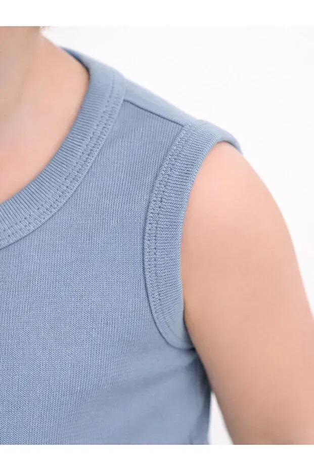 Детское боди-комбинезон без рукавов набор 5 шт Organic Zero Sleeve Snap-on Badi Civil Baby, Blue — фото 3
