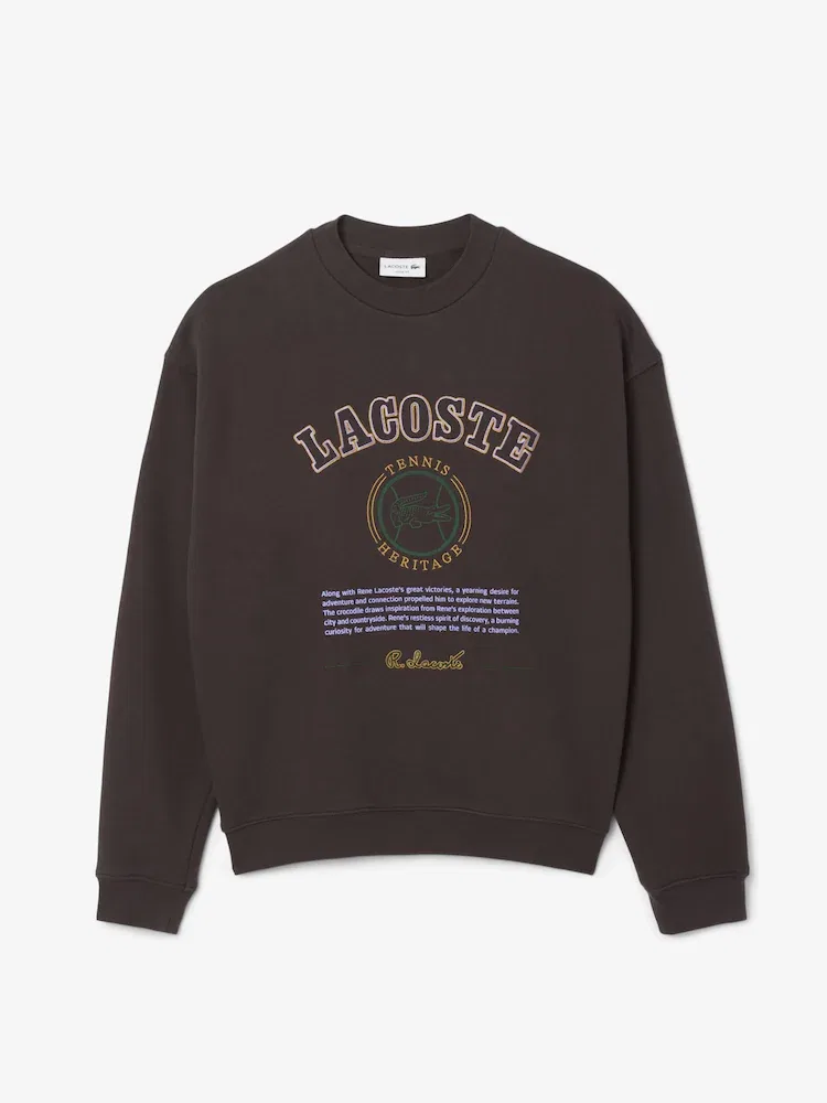 Свитшот мужской с графическим принтом, свободного кроя LACOSTE — фото 4