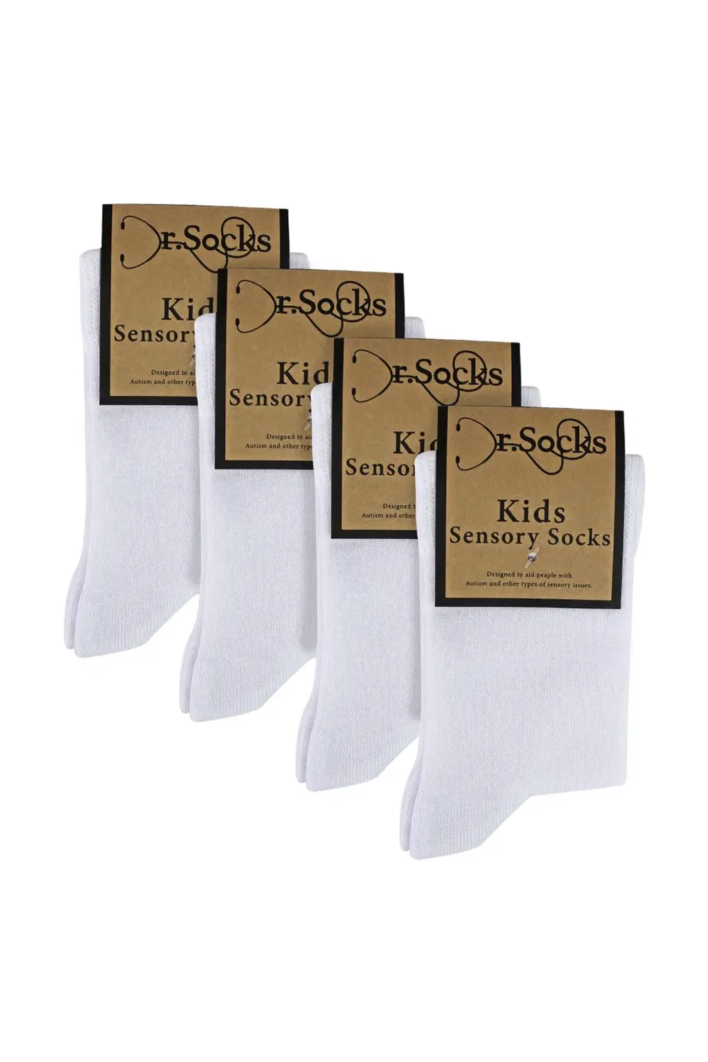 Комплект из 4 пар бамбуковых сенсорных носков Dr.Socks, White — фото 2