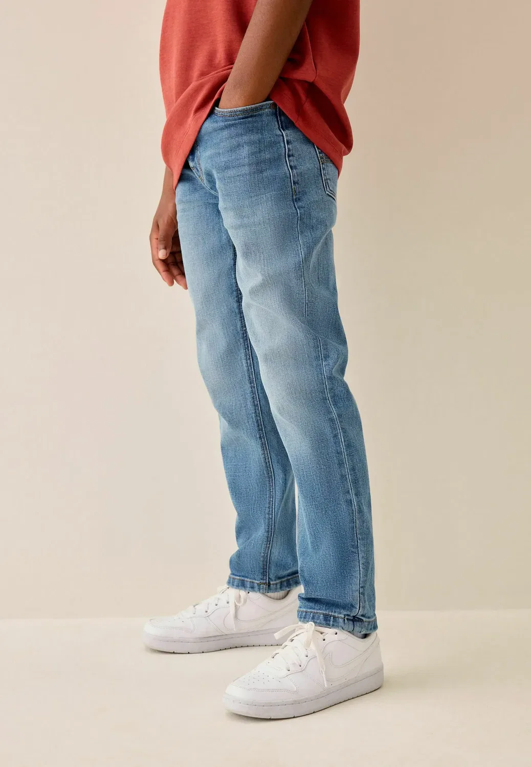 Эластичные джинсы - джинсы прямого кроя Next, Blue Denim — фото 4