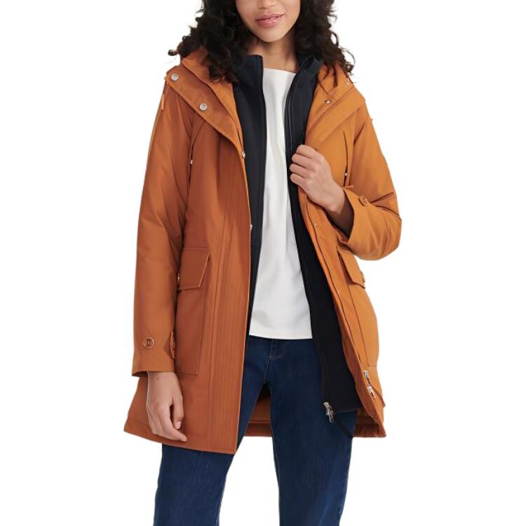 

Стеганая куртка женская мокко коричневый желтый Aigle