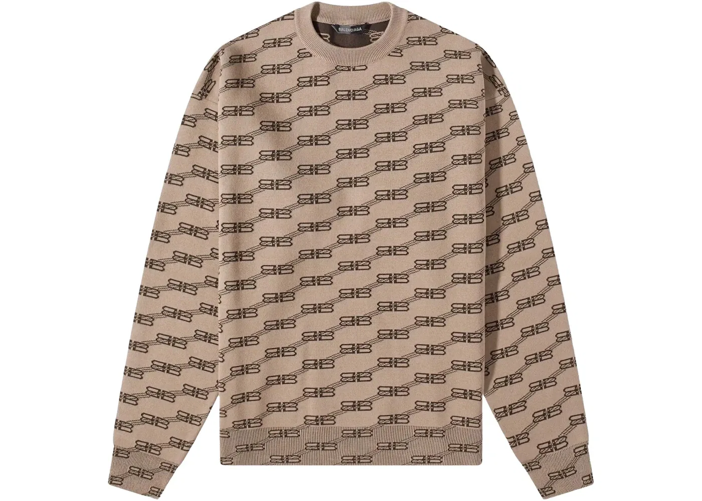 Мужской свитшот BB Logo Balenciaga, Beige