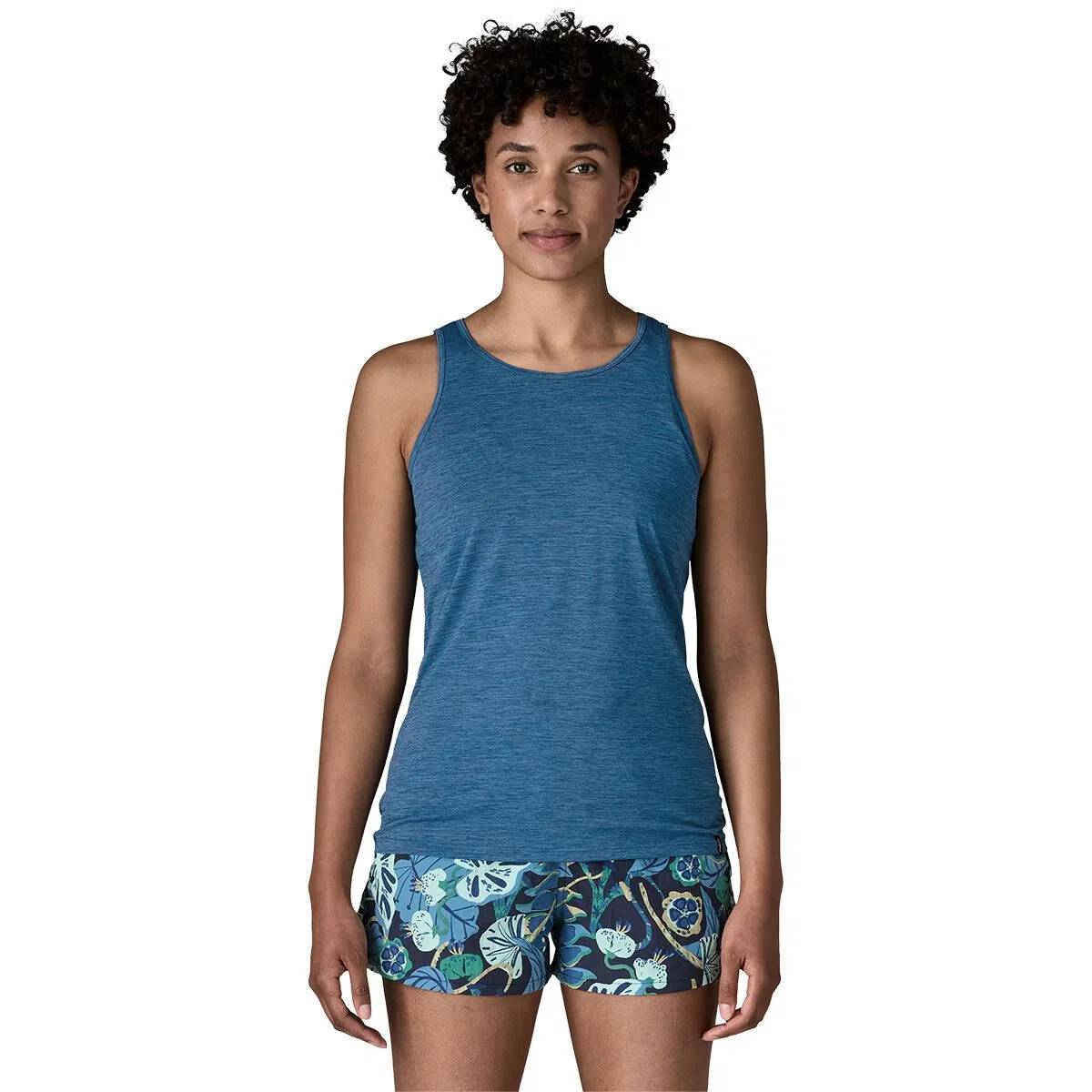 Женский топ-борцовка с быстросохнущей ткани Capilene Daily Patagonia, Aquatic Blue/Light Aquatic Blue X-Dye