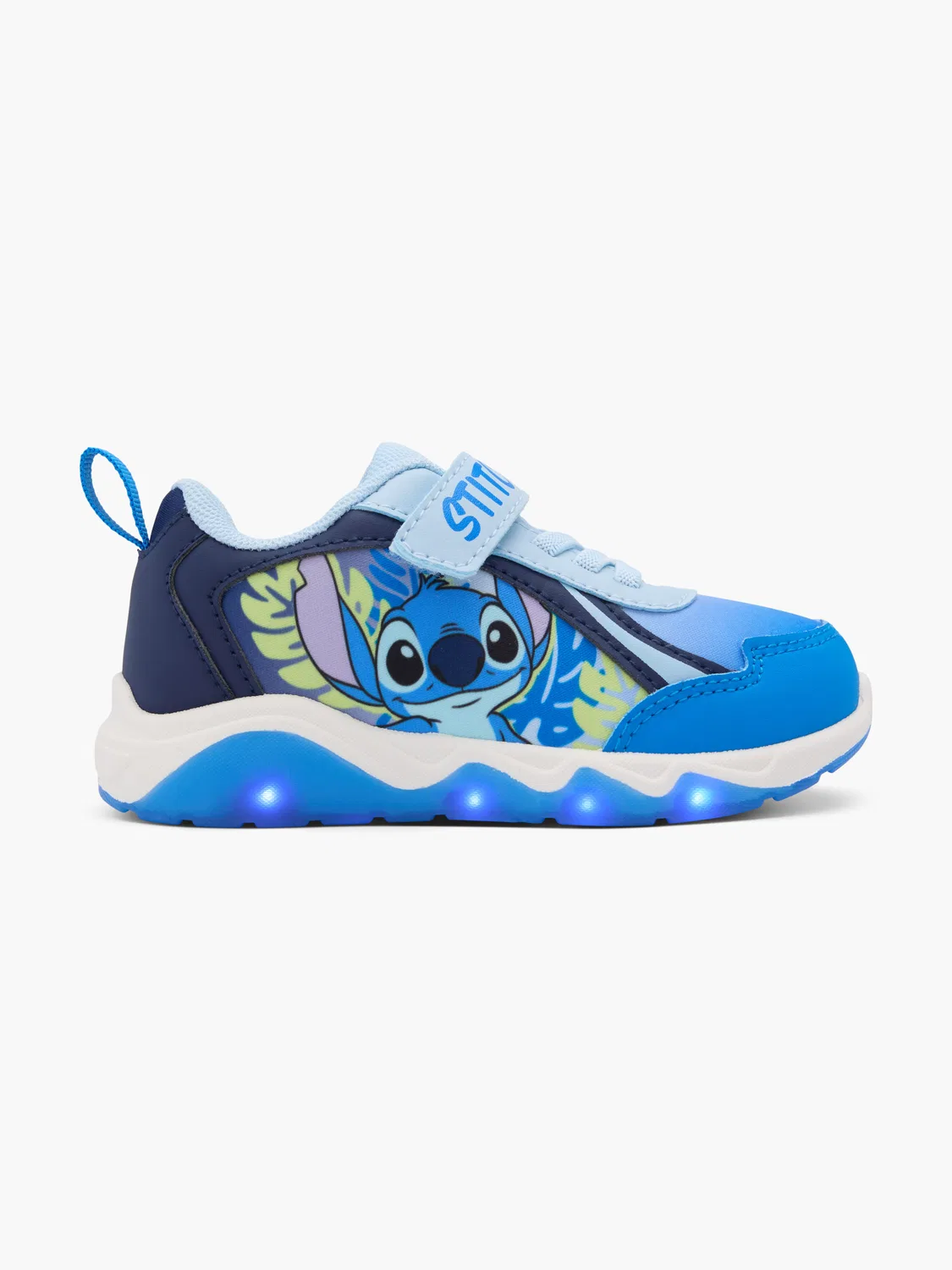 Детские кроссовки со светодиодами Stitch, синий