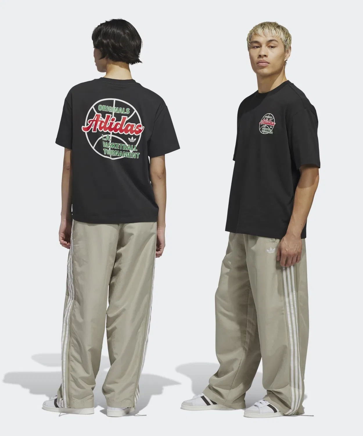 Мужские спортивные брюки свободного кроя с принтом Windbreaker Adidas Originals, Khaki