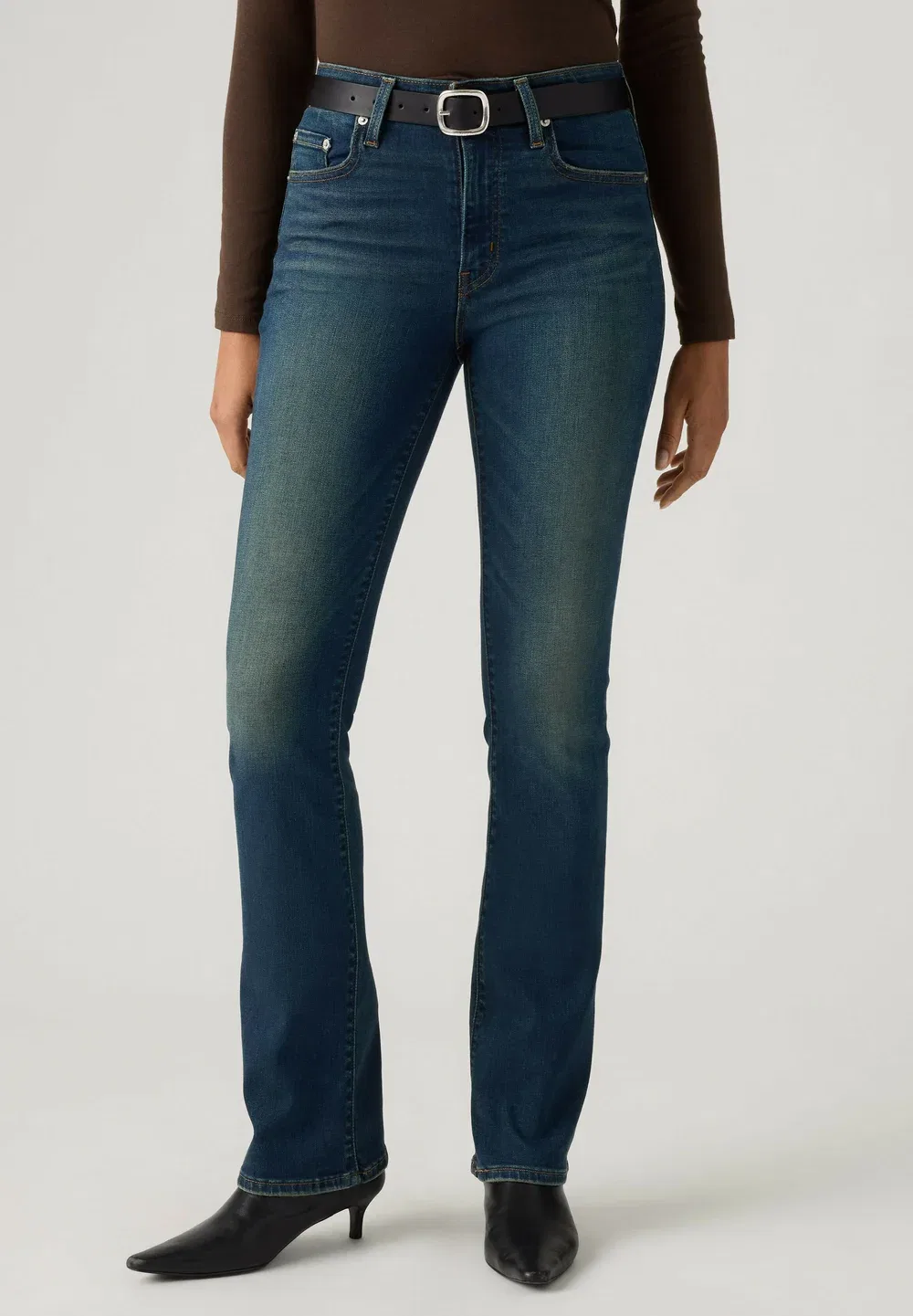 725 джинсы с высокой посадкой и расклешенными штанинами Levi'S, Blue Wave Rinse Greens