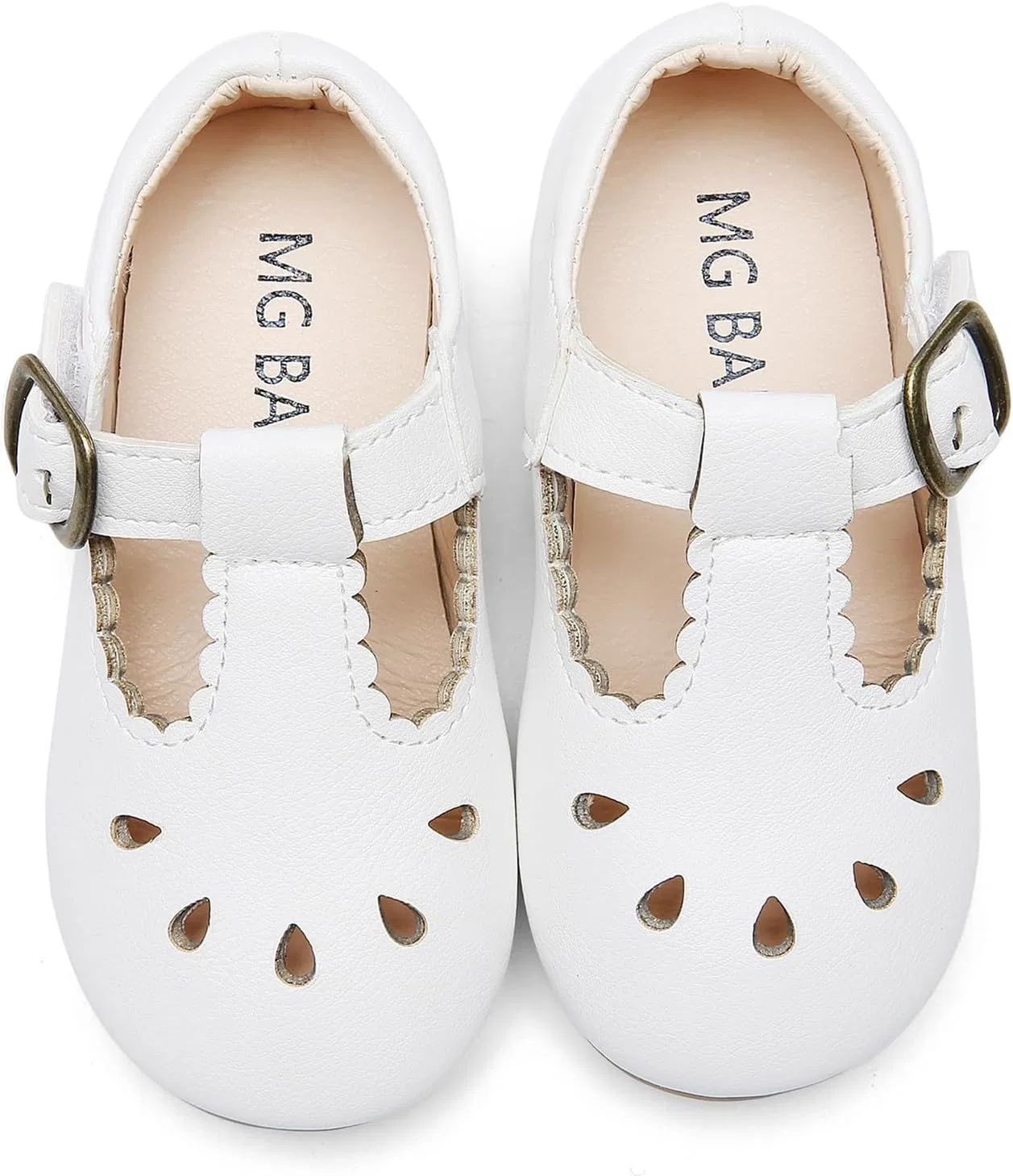 Детские туфли Мэри Джейн для девочек Classic Mary Jane DADAWEN, White