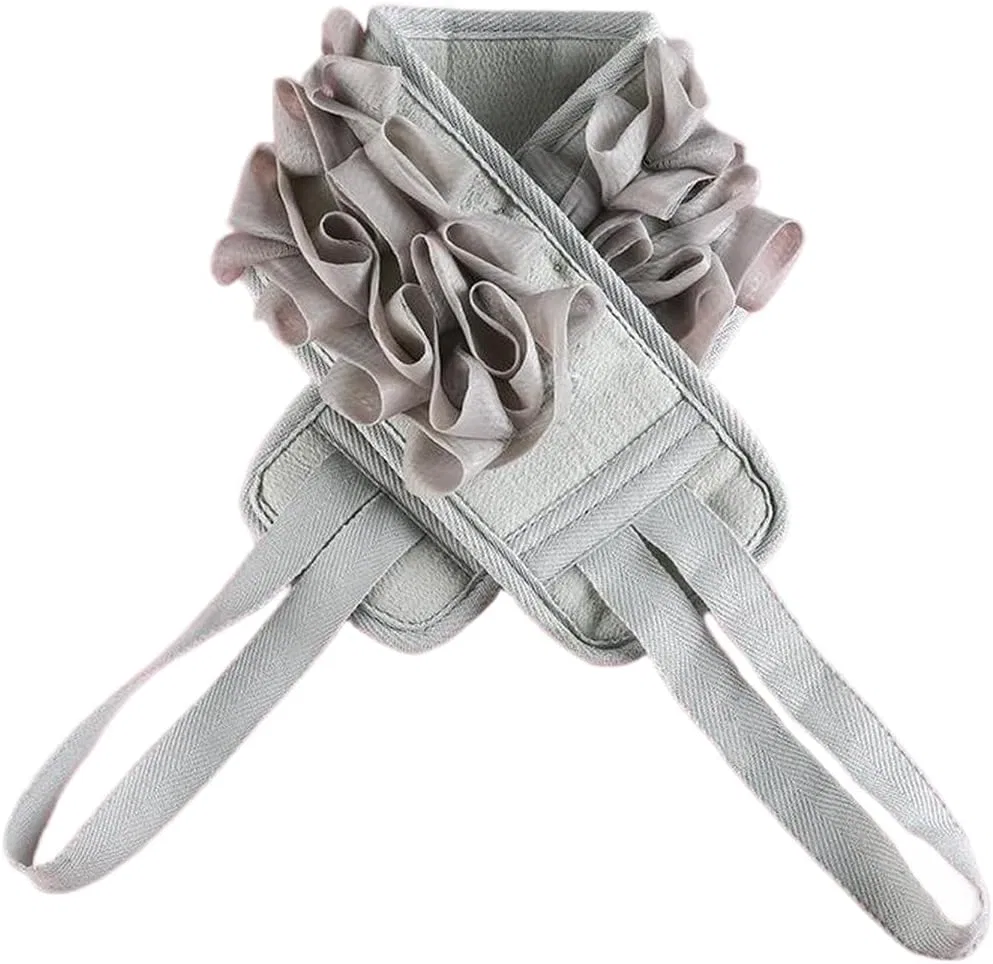 Эксфолиирующая мочалка на длинной ручке, Viscose Sponge Mesh, Lightgrey Sumsoctober