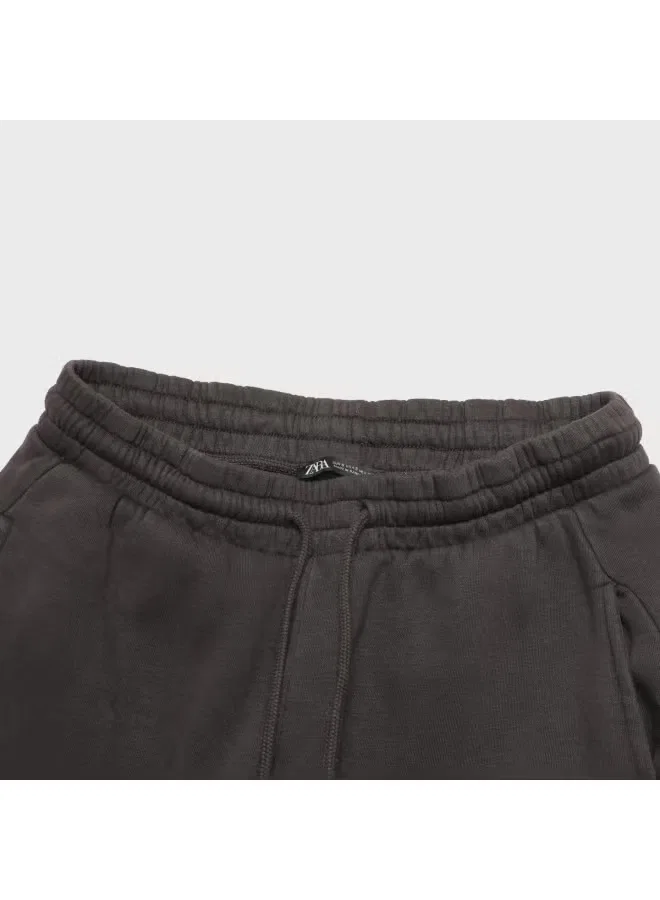 Штаны свободные с кулиской Zara, черный — фото 4