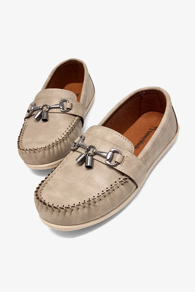 Детские туфли для мальчиков на шнуровке Tonny Black, Beige