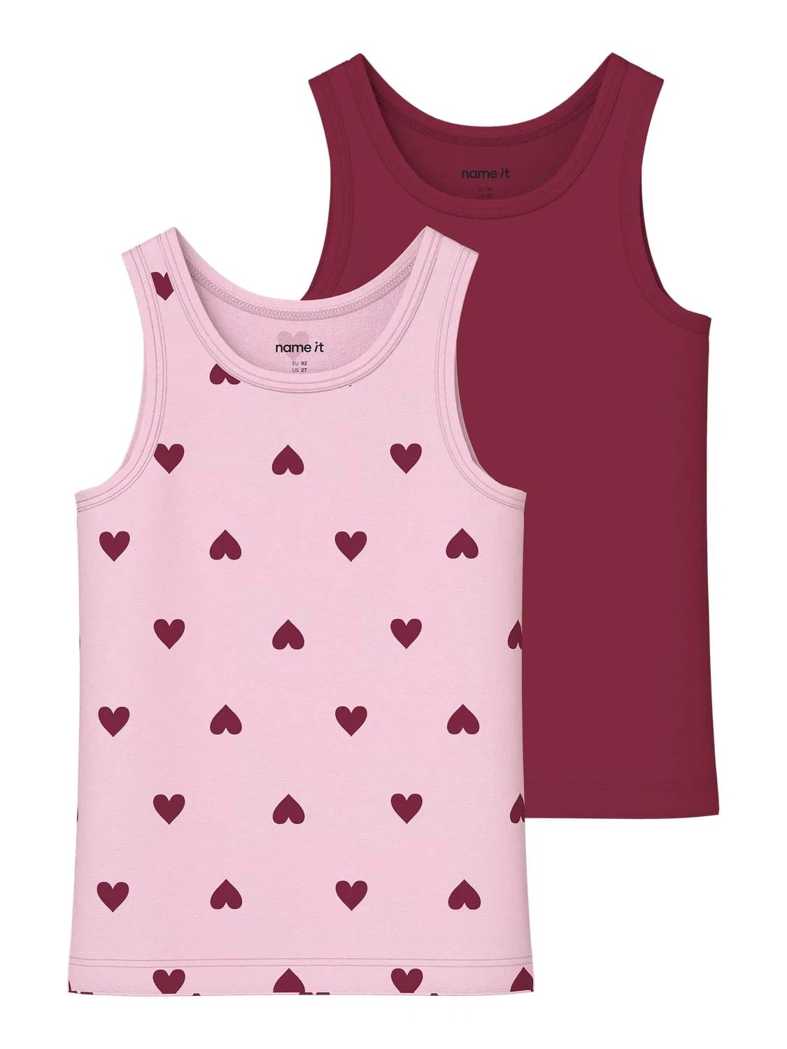Майка комплект 2 шт из органического хлопка Nmftank Name It, розовый