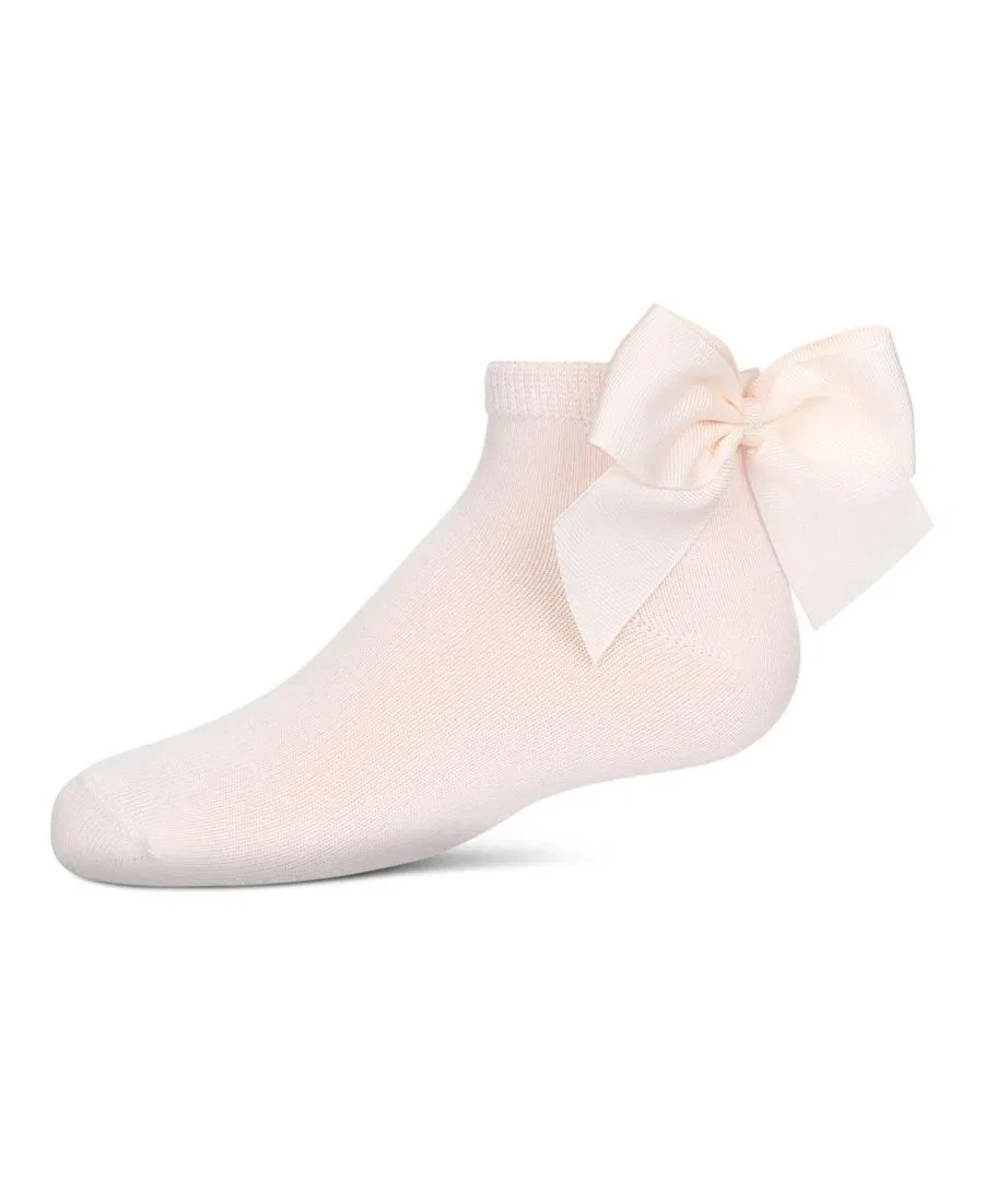 Детские носки-следки с бантиком сзади MeMoi, Pink
