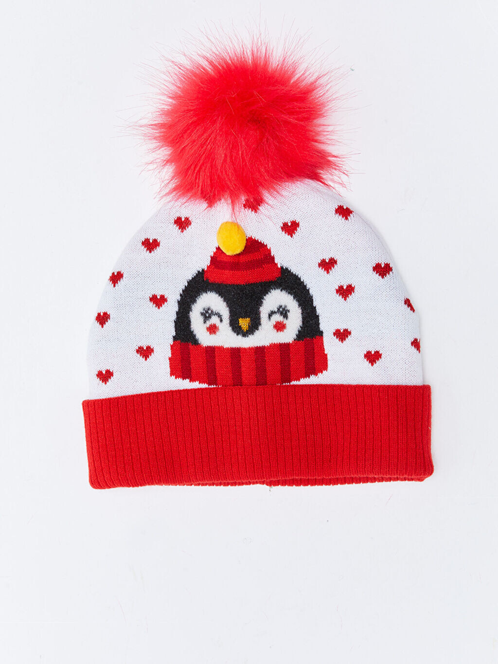 

Трикотажная шапка для девочек с узором из помпонов LCW Accessories