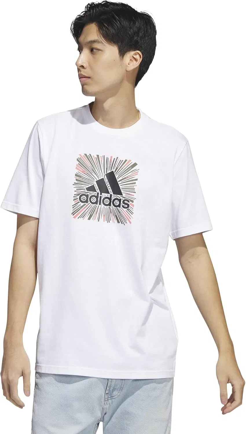 Мужская футболка с логотипом Optimist Sport adidas, White