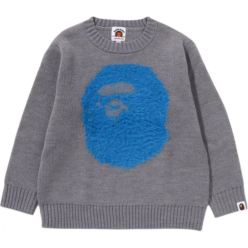 Детский свитер с круглым вырезом A BATHING APE, Gray