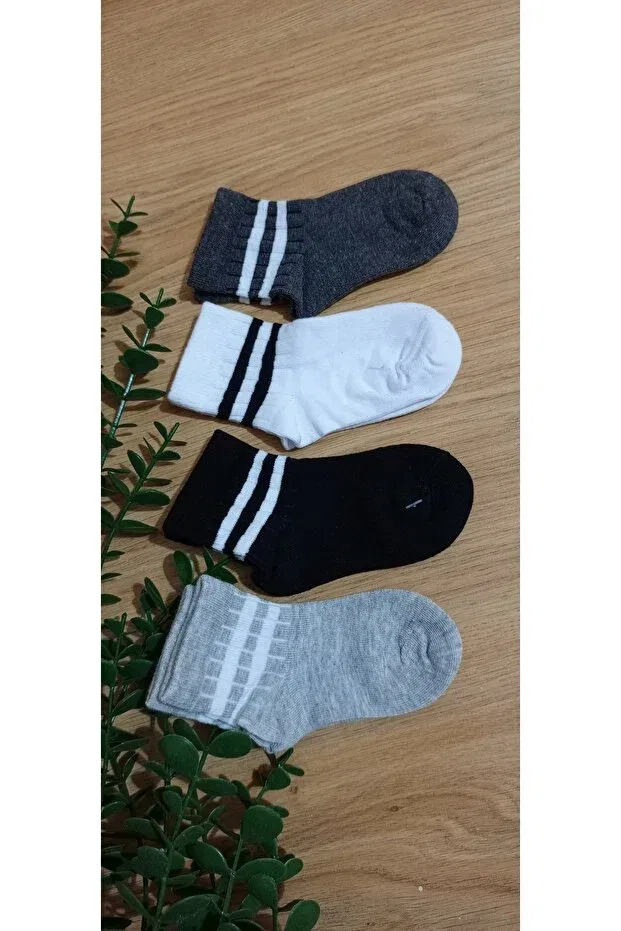 Детские носки с полосками 4 пары Bebek Meselesi, Mixed