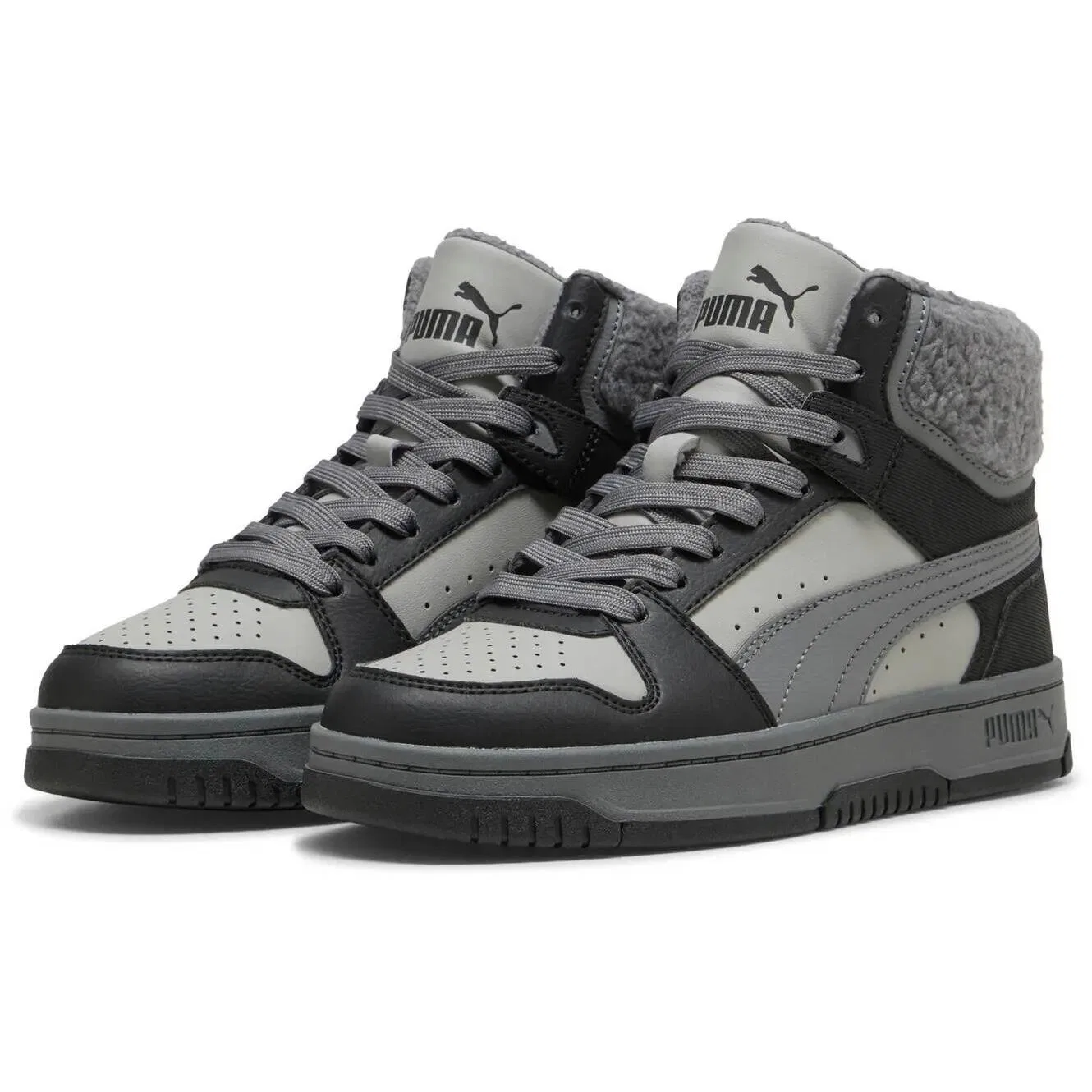 Детские кроссовки Puma Rebound Slam Mid Cozy Jr, Schwarz — фото 3