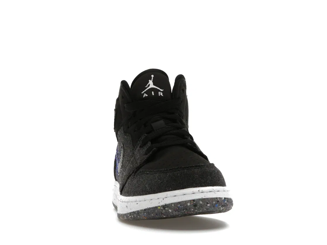 Детские кроссовки Lifestyle с принтом Jordan 1 Mid SE Crater Jordan, Black/Multi-Color-Racer Blue-White — фото 2