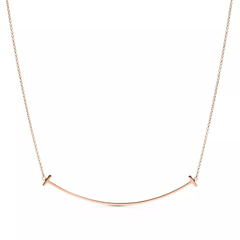 

Кулон с цепочкой Tiffany & Co. Smile Large, розовое золото