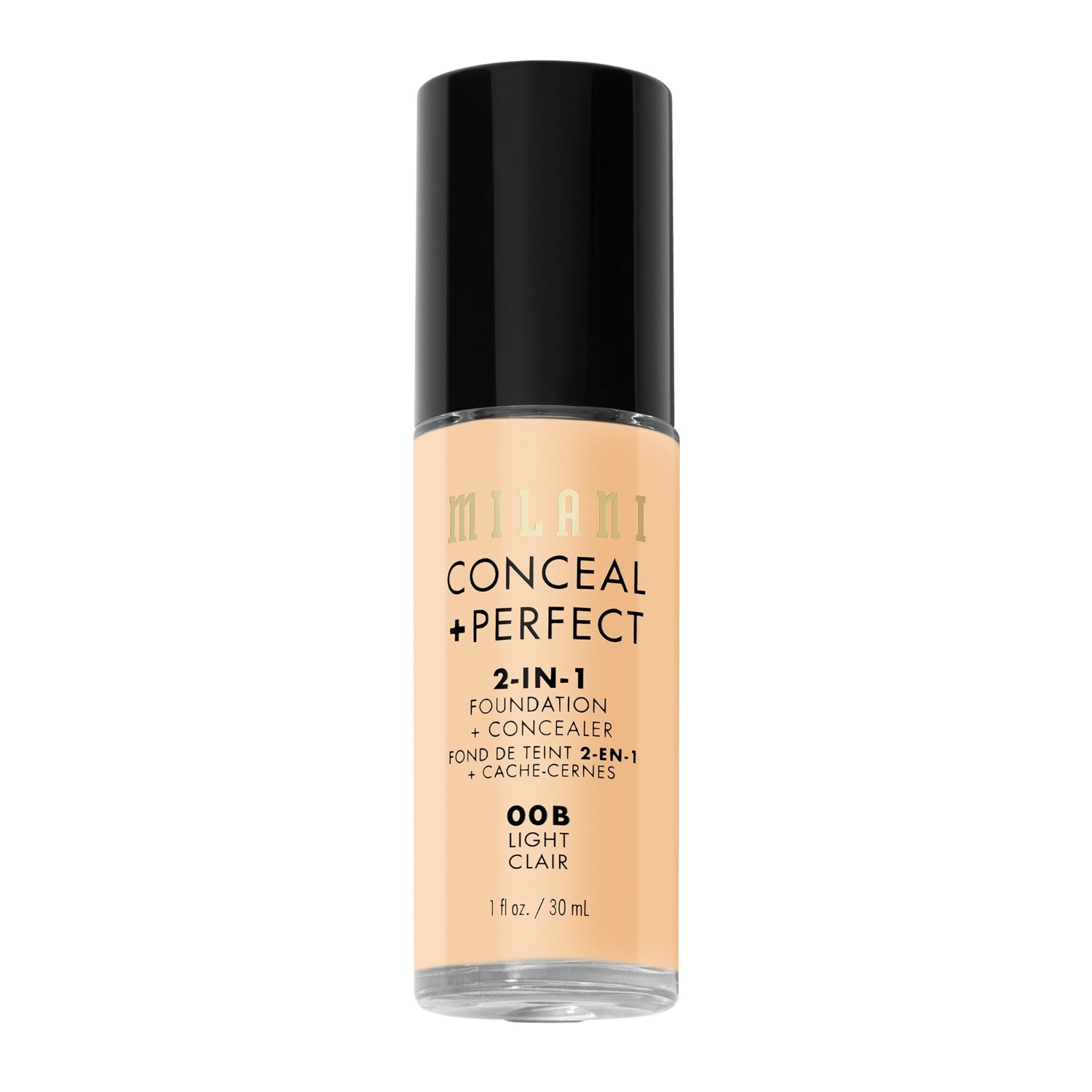 Тональный крем для лица conceal + perfect 2in1 Milani, light/ 00b, объем 30 мл — фото 4
