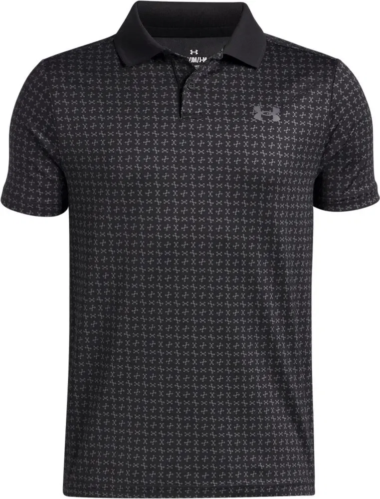 Поло с принтом Matchplay Printed Poloshirt Under Armour, черный