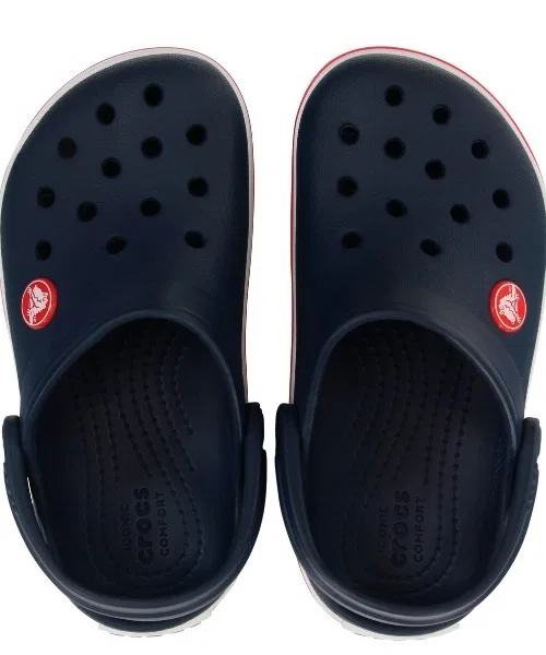 Детские сандалии-кроксы с ремешком Crocband Clog K crocs, Navy — фото 4