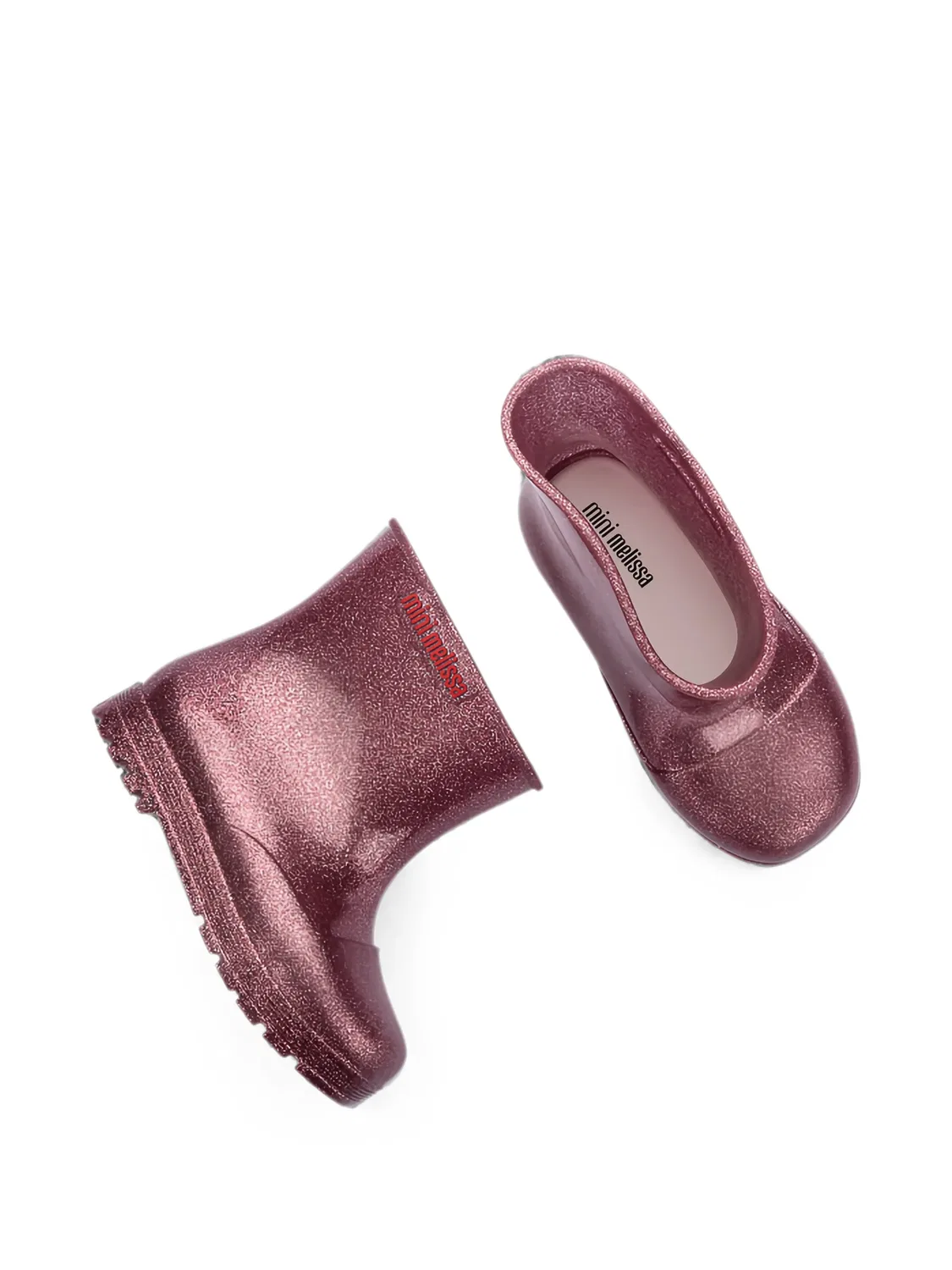 Ботинки с блестками Mini Melissa, розовый — фото 4